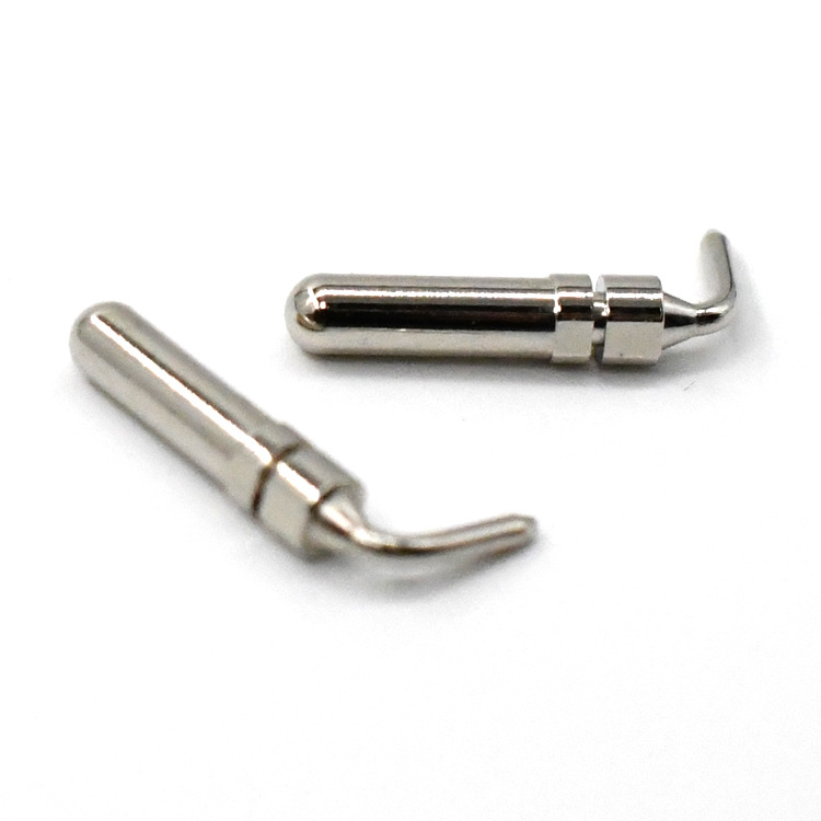 pogopin彈簧針新能源導(dǎo)電針鍍鎳彈性針 探針帶彈簧尾部折彎頂針